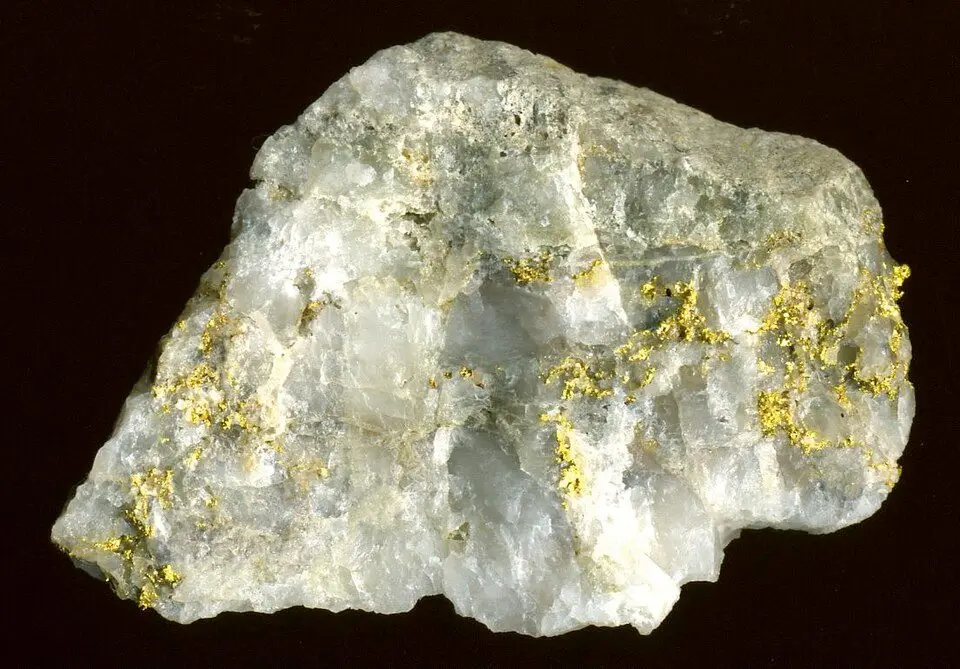 File:Mother Lode Gold OreHarvard mine quartz-gold vein.jpg