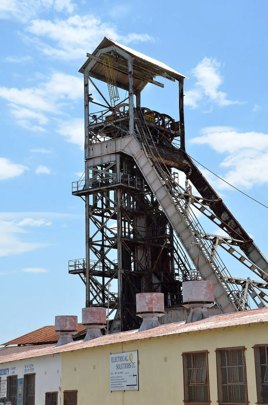 Shaft tower of disused mine in Tsumeb, Namibia (2014)