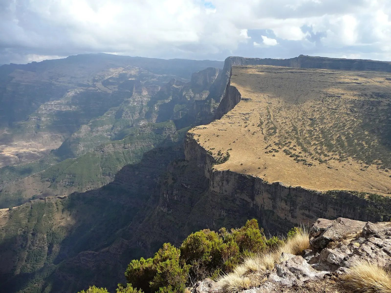 Escarpments and plateaus of the Simien Mountains